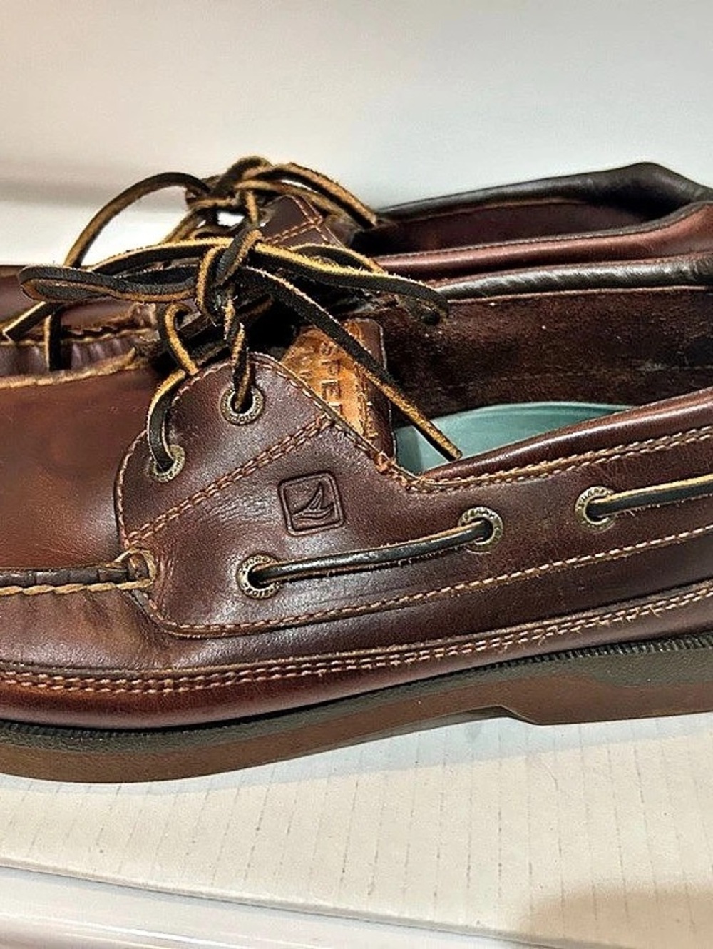 Sperry Men’s Size 10.5 M  3-Eye Boat Shoe Brown Boat Shoes